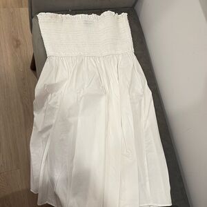 Jcrew ruched waist skirt white size small